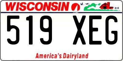 WI license plate 519XEG