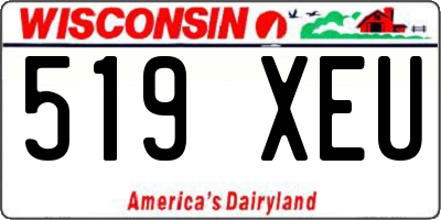 WI license plate 519XEU