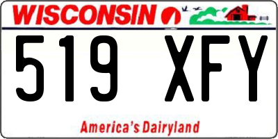 WI license plate 519XFY