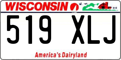 WI license plate 519XLJ