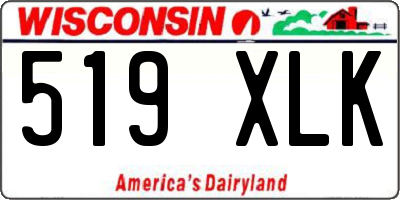 WI license plate 519XLK
