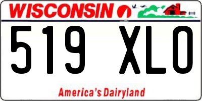 WI license plate 519XLO