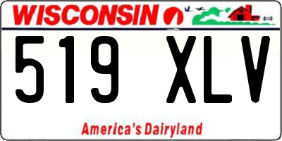 WI license plate 519XLV