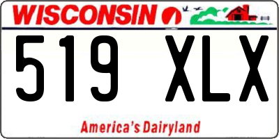 WI license plate 519XLX