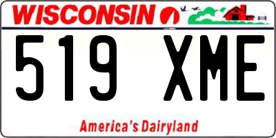 WI license plate 519XME