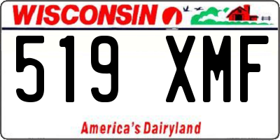 WI license plate 519XMF