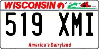 WI license plate 519XMI