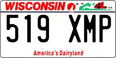 WI license plate 519XMP