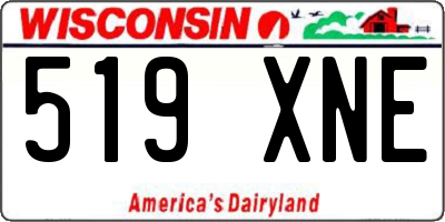 WI license plate 519XNE