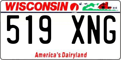 WI license plate 519XNG