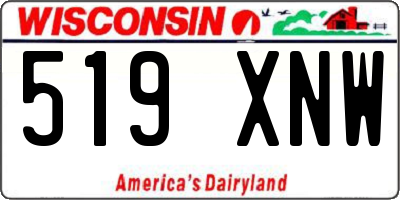 WI license plate 519XNW
