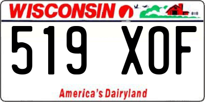 WI license plate 519XOF