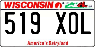 WI license plate 519XOL