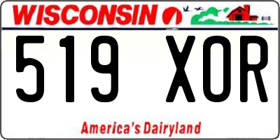 WI license plate 519XOR
