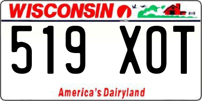 WI license plate 519XOT