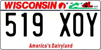 WI license plate 519XOY