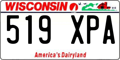 WI license plate 519XPA