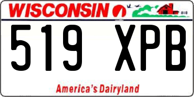 WI license plate 519XPB