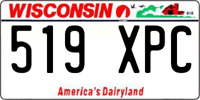 WI license plate 519XPC