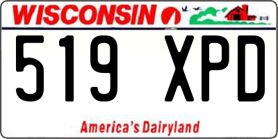 WI license plate 519XPD