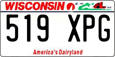 WI license plate 519XPG