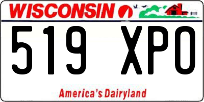 WI license plate 519XPO