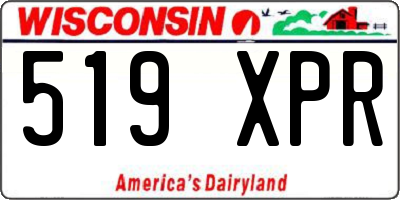 WI license plate 519XPR