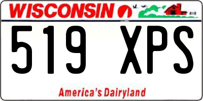 WI license plate 519XPS