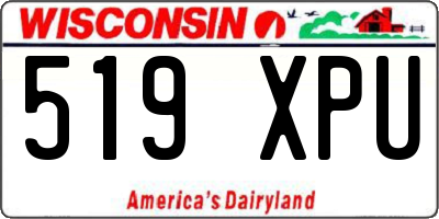 WI license plate 519XPU