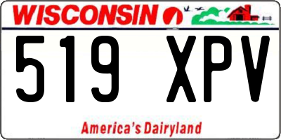 WI license plate 519XPV