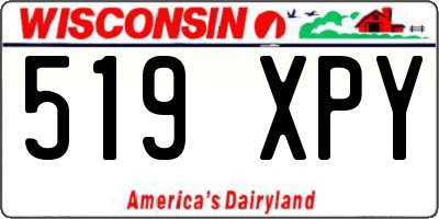 WI license plate 519XPY