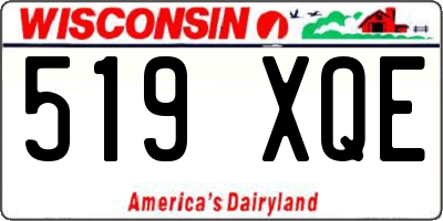 WI license plate 519XQE