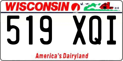 WI license plate 519XQI