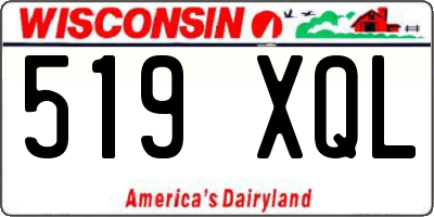 WI license plate 519XQL
