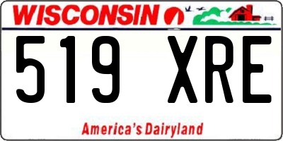 WI license plate 519XRE
