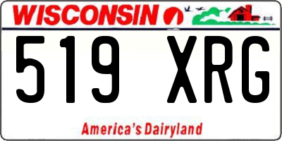 WI license plate 519XRG