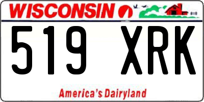 WI license plate 519XRK