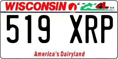 WI license plate 519XRP