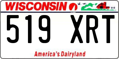 WI license plate 519XRT