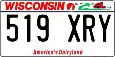 WI license plate 519XRY