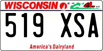 WI license plate 519XSA