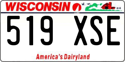 WI license plate 519XSE