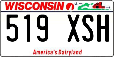 WI license plate 519XSH