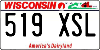 WI license plate 519XSL