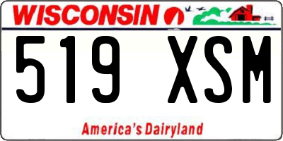 WI license plate 519XSM