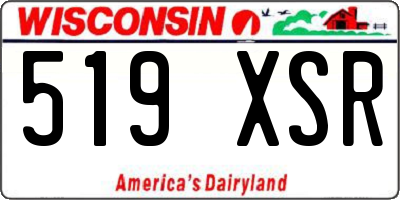 WI license plate 519XSR