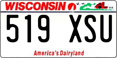 WI license plate 519XSU