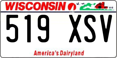WI license plate 519XSV