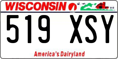 WI license plate 519XSY