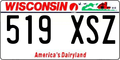 WI license plate 519XSZ